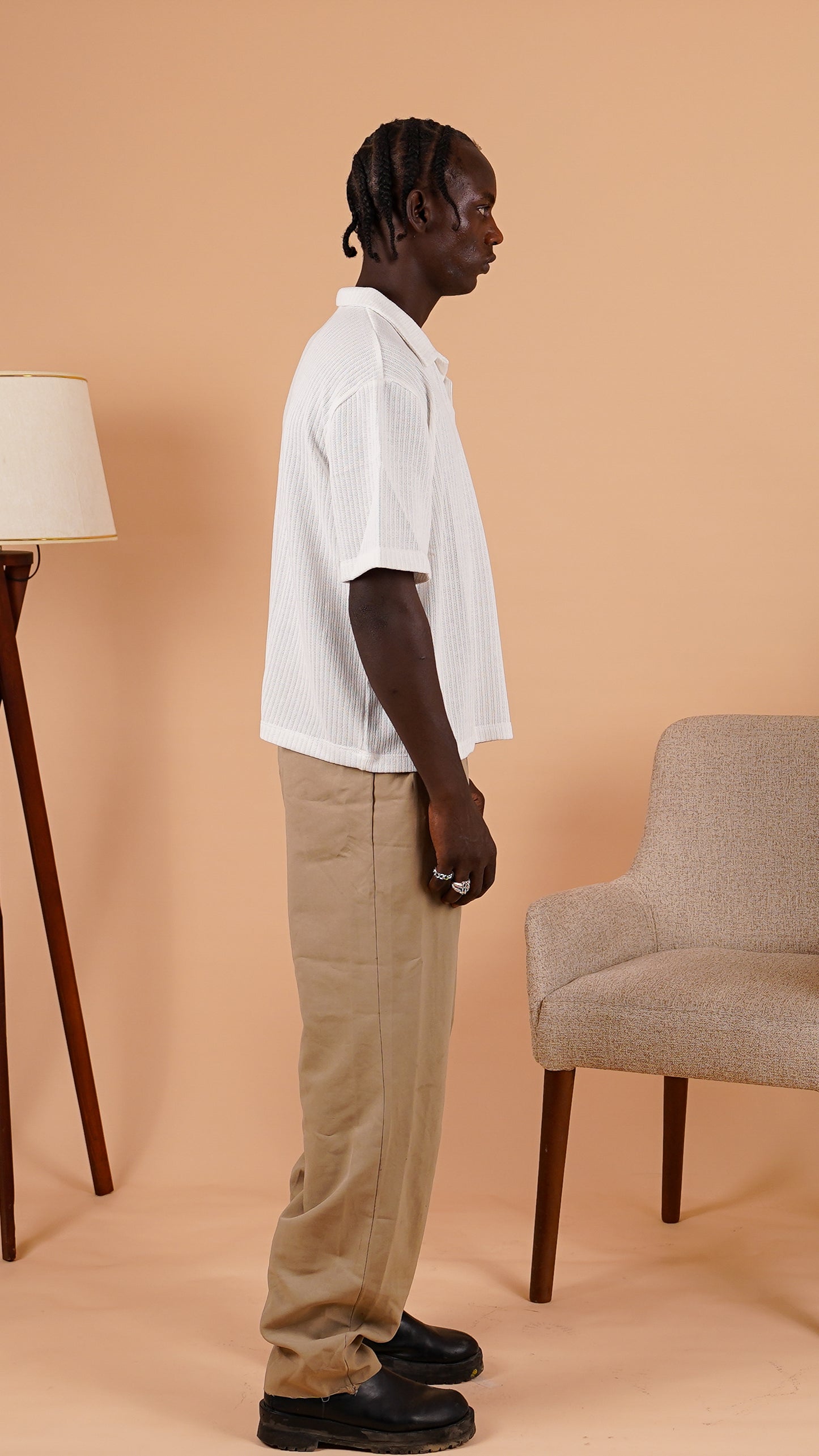 Relaxed Ribbed Polo