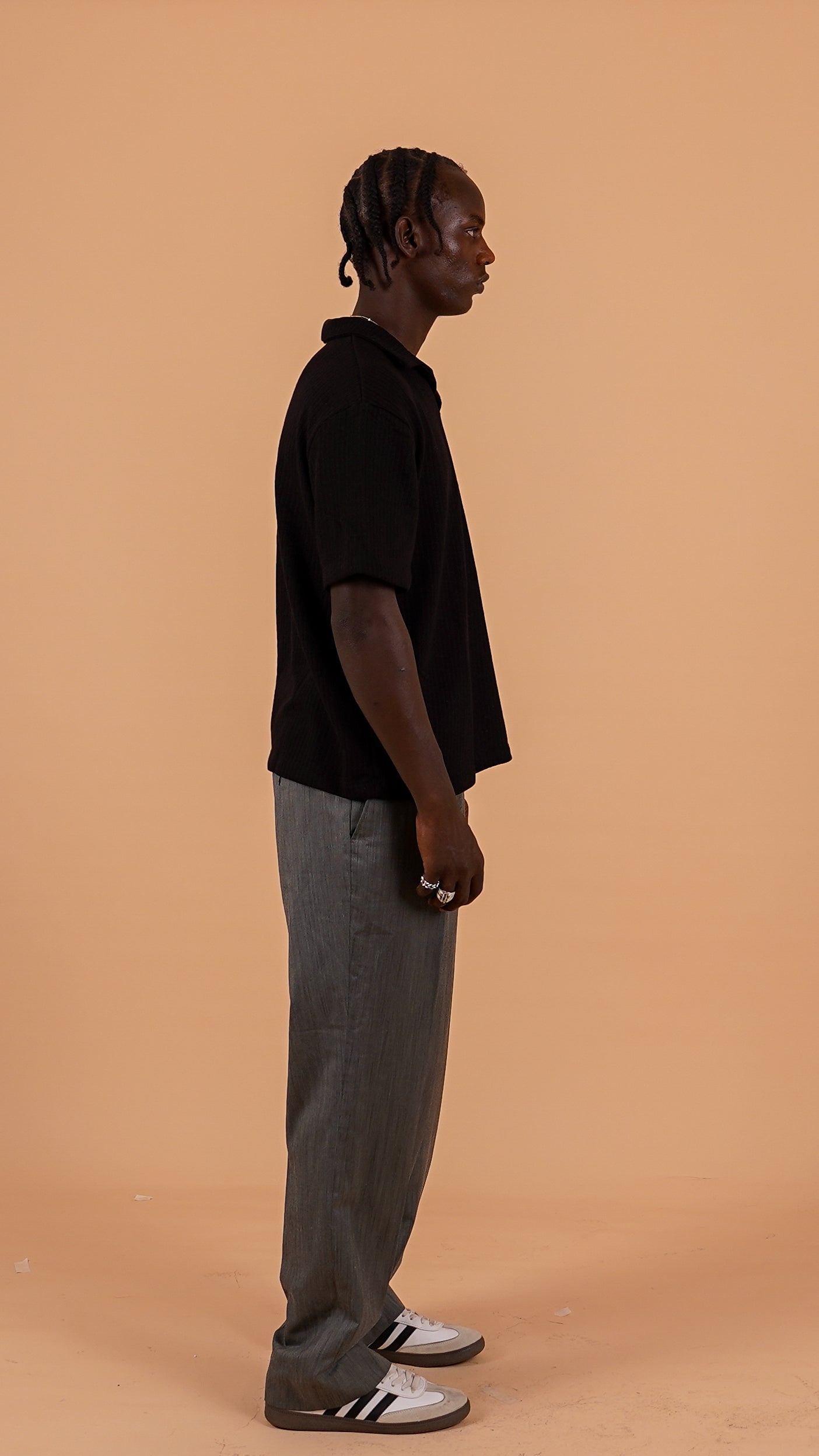 Relaxed Ribbed Polo
