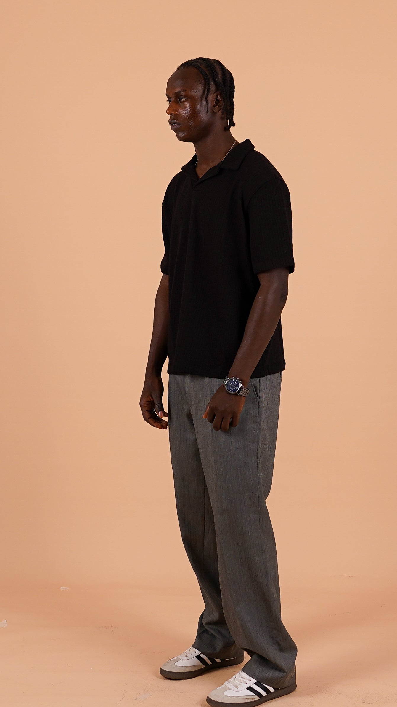 Relaxed Ribbed Polo