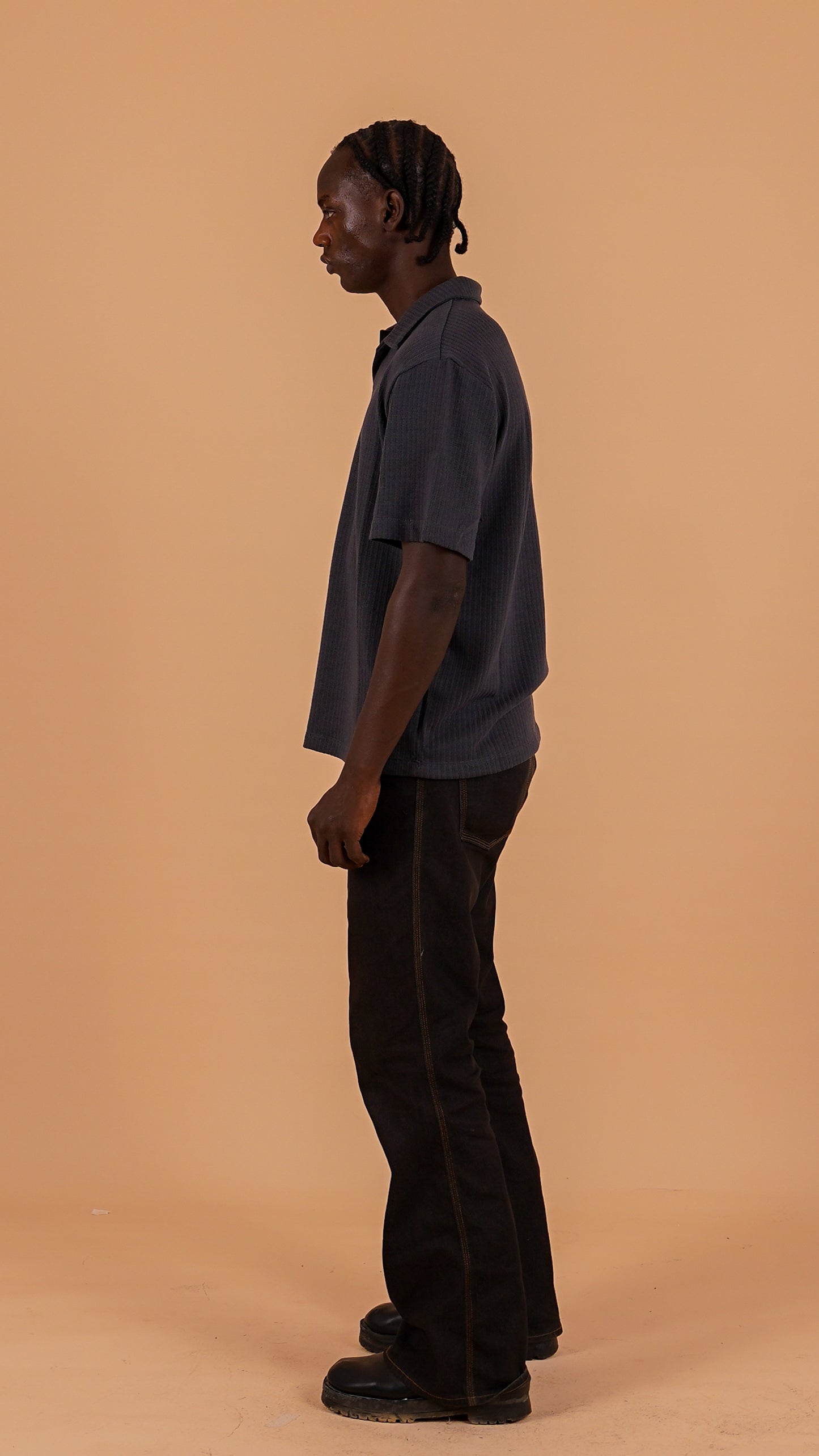 Relaxed Ribbed Polo
