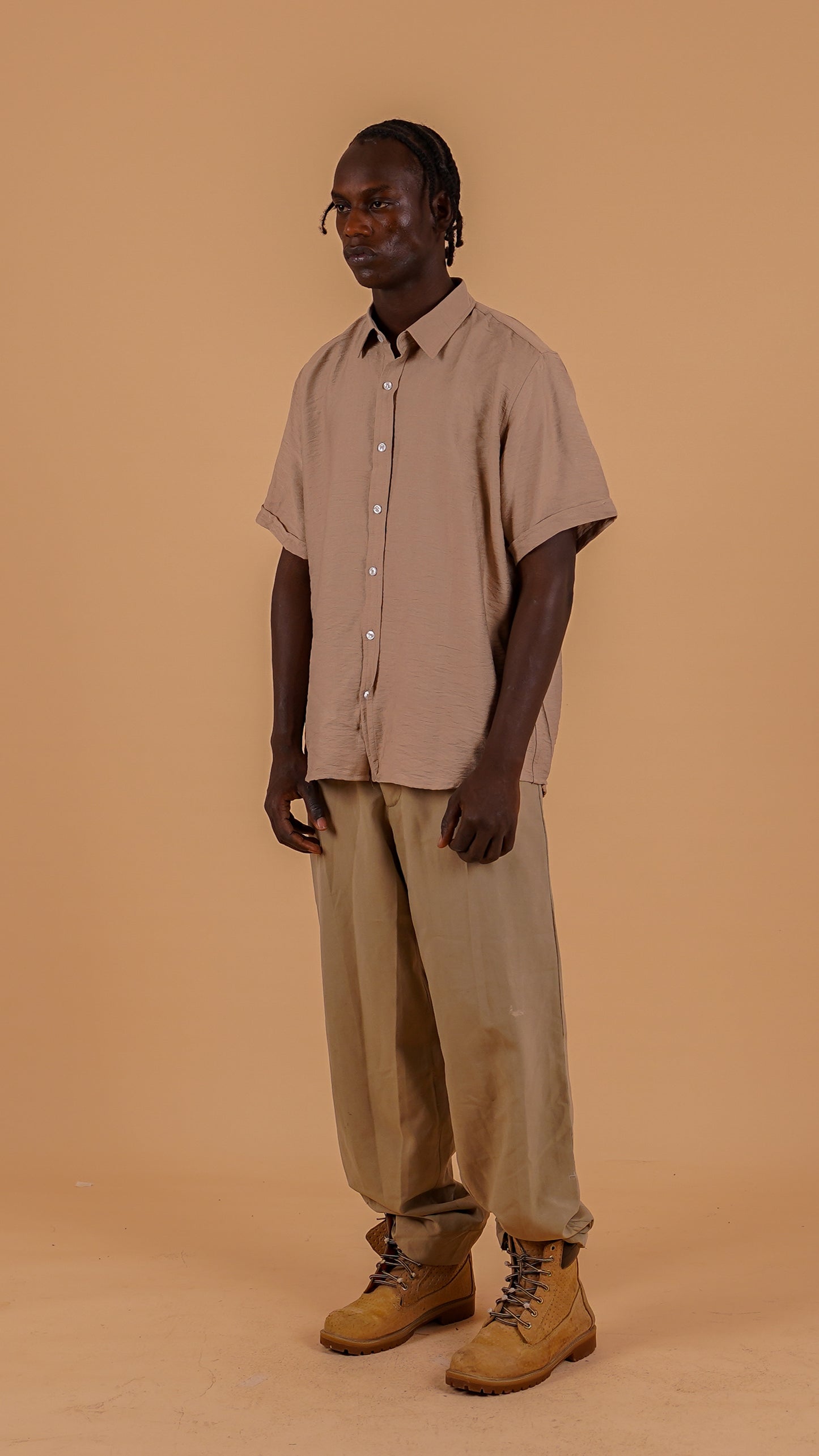 Short-Sleeved Linen Shirt