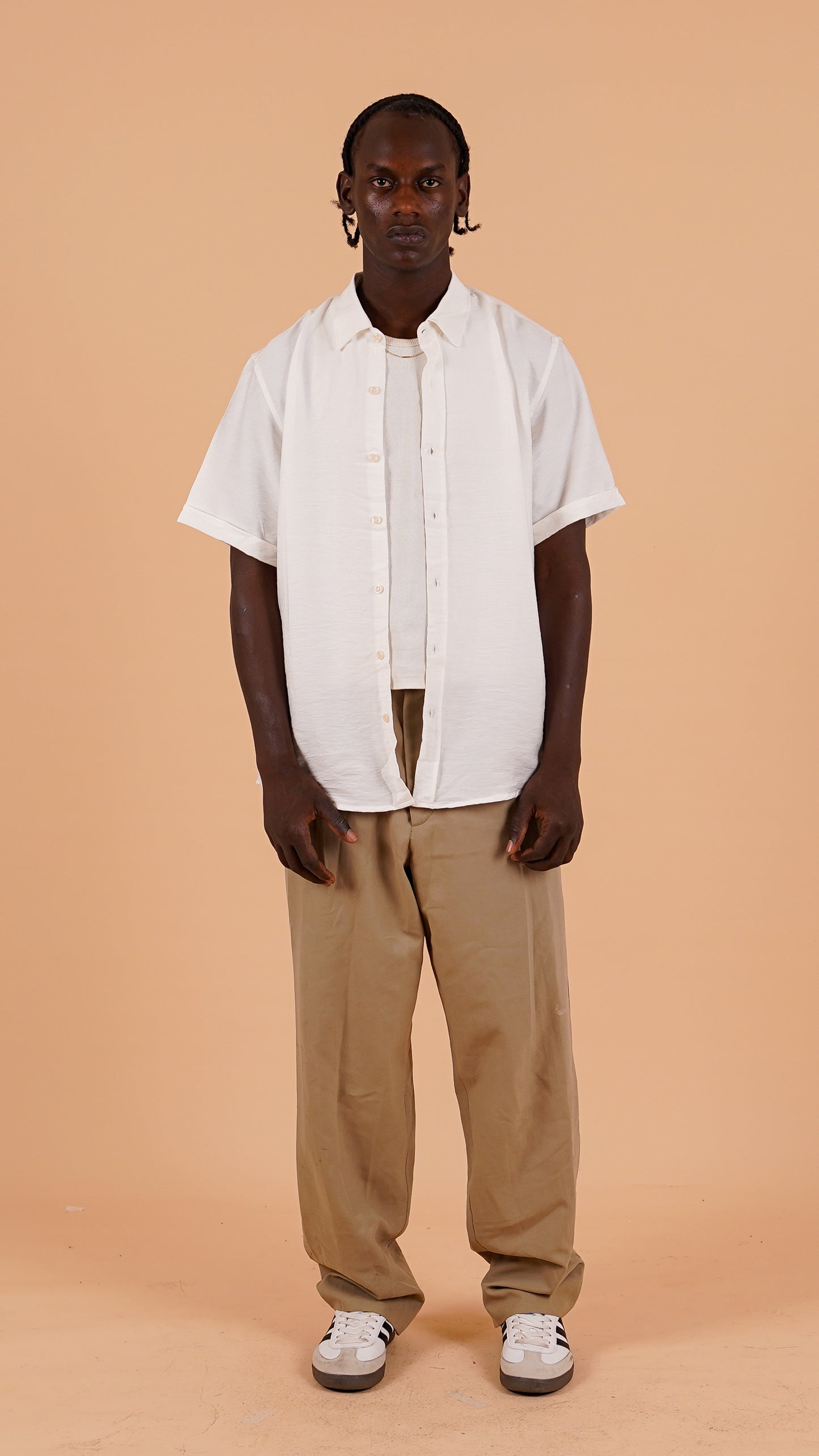Short-Sleeved Linen Shirt