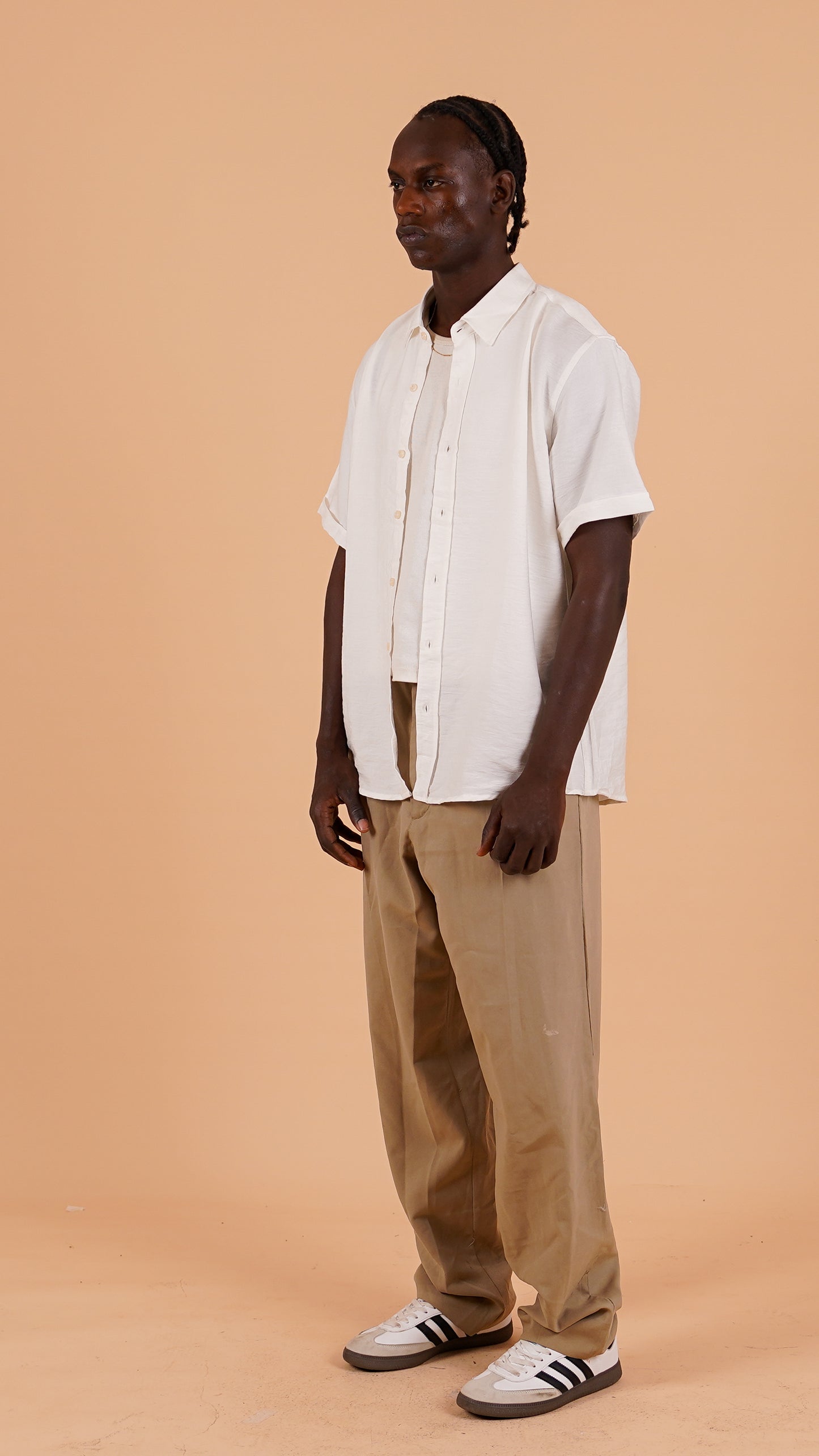Short-Sleeved Linen Shirt