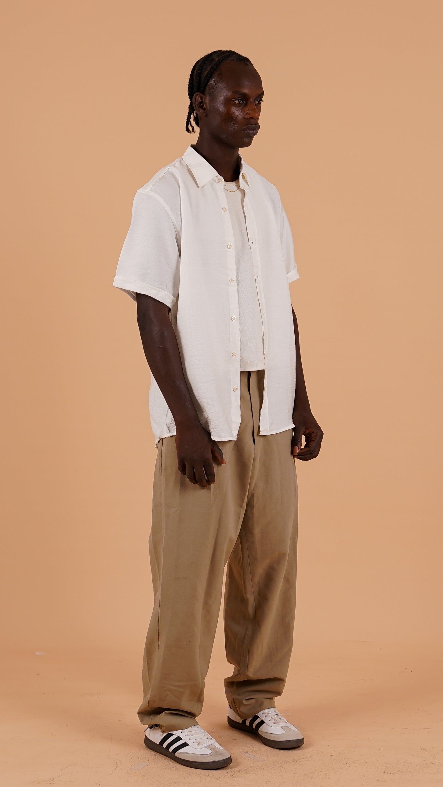 Short-Sleeved Linen Shirt