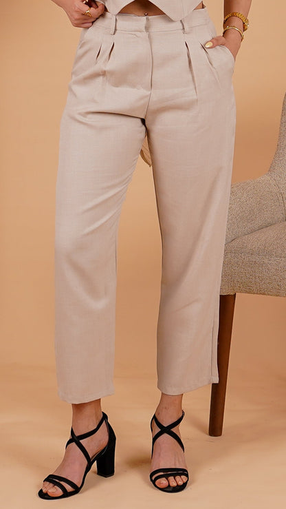 Pleated Linen Trousers