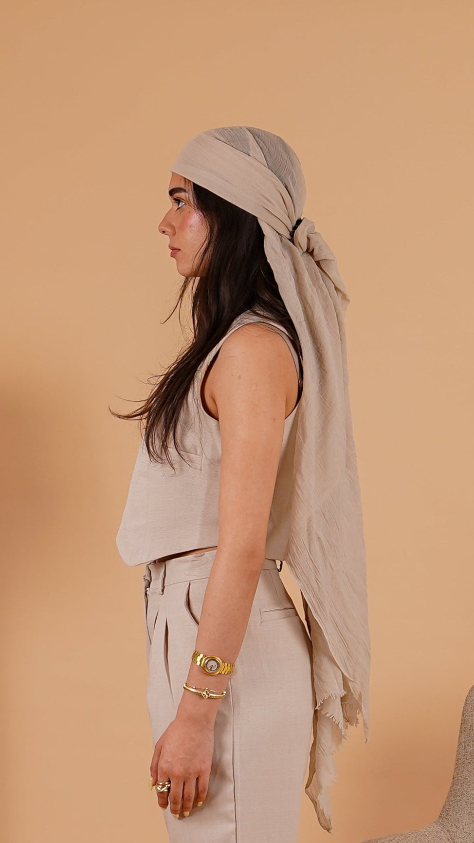 Cropped Linen Vest