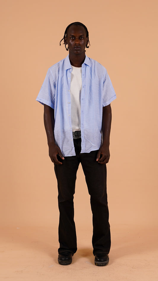 Short-Sleeved Linen Shirt