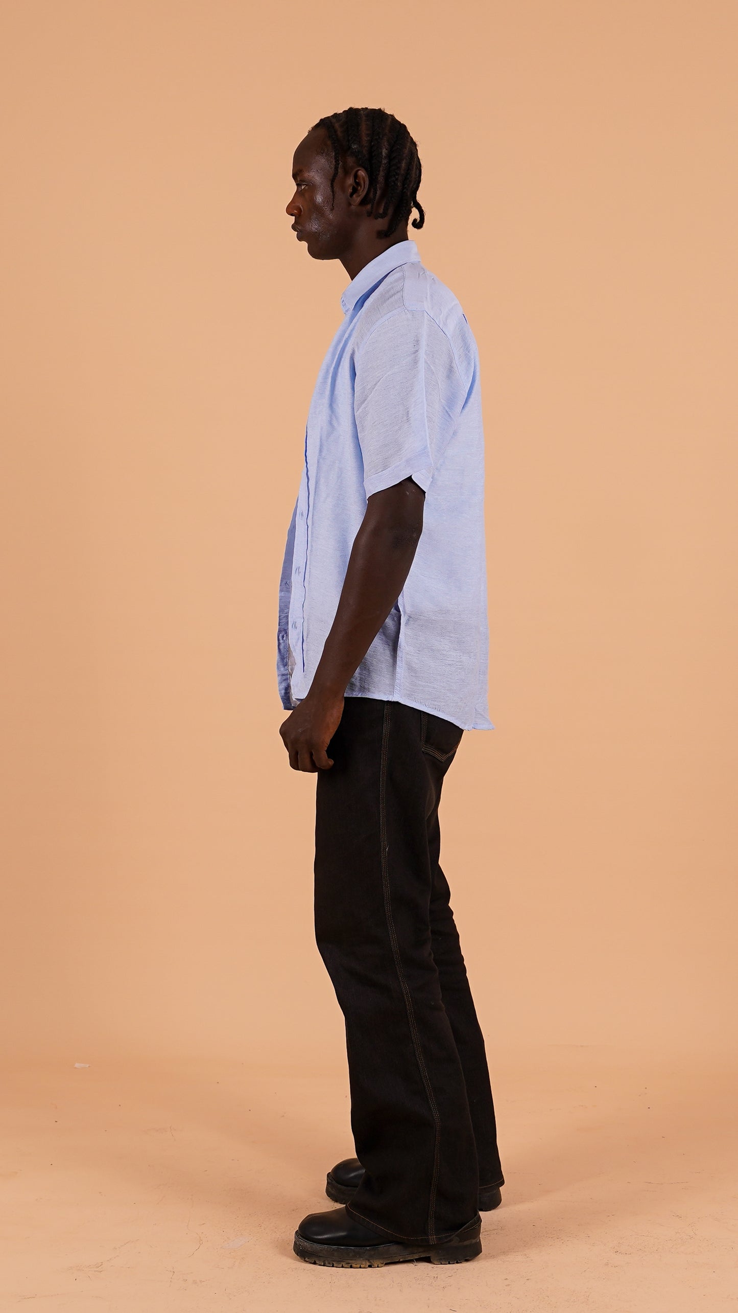 Short-Sleeved Linen Shirt