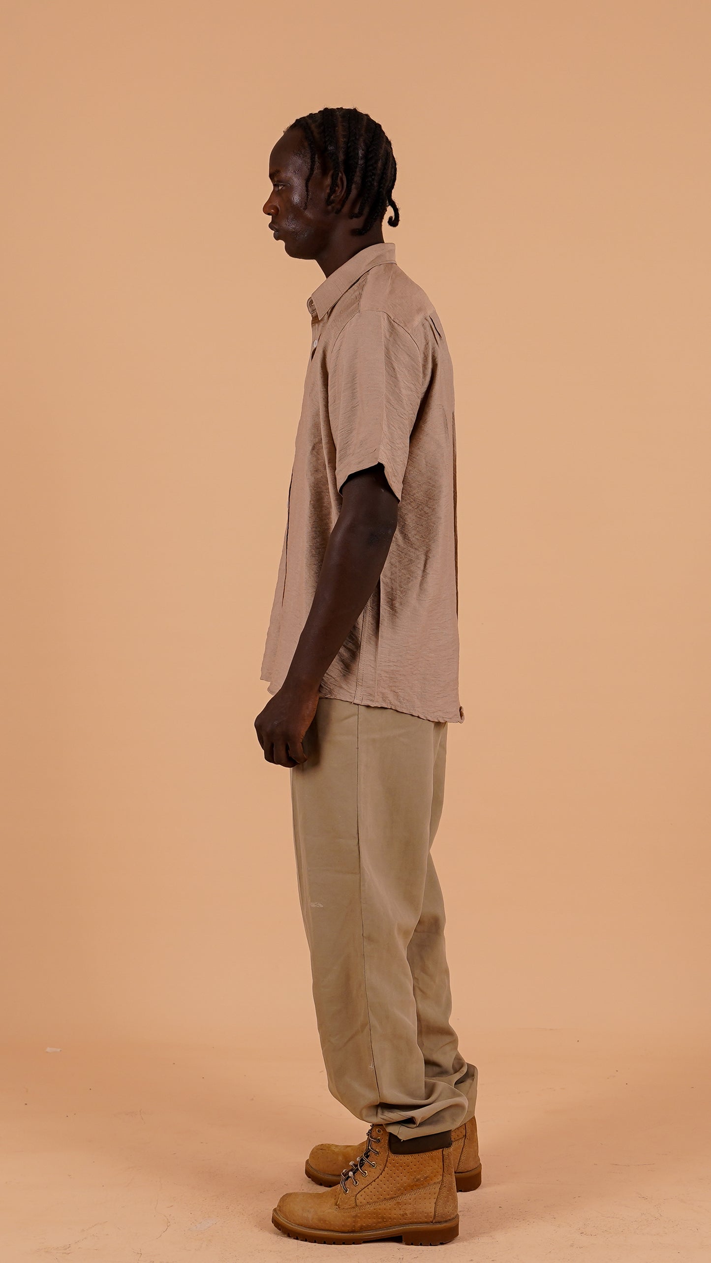 Short-Sleeved Linen Shirt